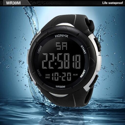 MySouq-Store Men's Outdoor Sports Watch Waterproof Honhx Luxury Mens Digital Big Led Watch Date Sport Men Outdoor Electronic Watch (D)-B0C6YCT1HP