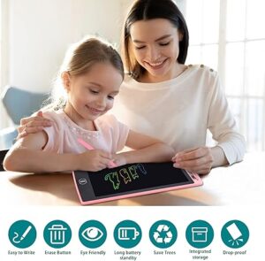 Coolzon 10 Inch Colorful LCD Writing Tablet for Children and Adults Suitable Portable LCD Writing Tablet Magic Drawing Great Gifts for 3 4 5 6 7 Years Boys Girls (Pink)-B0B4G16L2Y