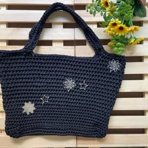 Handmade Crochet Crossbody Bag 35 * 27 * 7 cm-B0D365WDSN