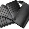 Gubintu Black Leather For Unisex - Card & ID Cases-B091DB98ZG