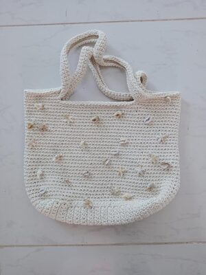 Handmade Women Crochet HandBag,34 * 30 CM- B0DDKZTX12