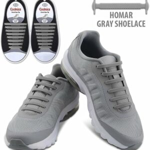 Glemon Unisex Elastic Special No Tie Creative Flexible Arrow-shaped Design Athletic Silicone Rubber Shoelaces (Gray) - 12 Pieces-B0993T1L23