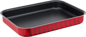 Tefal tempo flame rectangular oven tray, size 35 cm, red - 220085135-B0BW971R9C
