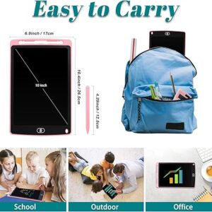 Coolzon 10 Inch Colorful LCD Writing Tablet for Children and Adults Suitable Portable LCD Writing Tablet Magic Drawing Great Gifts for 3 4 5 6 7 Years Boys Girls (Pink)-B0B4G16L2Y