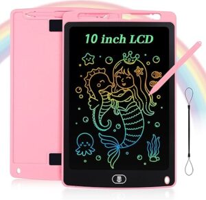 Coolzon 10 Inch Colorful LCD Writing Tablet for Children and Adults Suitable Portable LCD Writing Tablet Magic Drawing Great Gifts for 3 4 5 6 7 Years Boys Girls (Pink)-B0B4G16L2Y