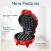 Enjoy Delicious Mini Waffle maker with Jamakai 120mm Waffle Maker, 1000W JMK 2020, Black X Green-B0DPLG5RT1