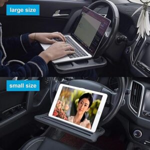 قاعدة خشبية لعجلة القيادة تعمل علي تحويل عجلة القيادة الي مكتب متنقل او مائدة طعام بطول 31 * 18 س-B0BTWN4QX5