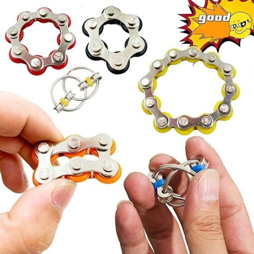 MySouq- Store 1Pcs Roller Bike Chain Fidget Autism Therapy Cool Gadgets Stress Skills for Anxiety Antiestrés Juguetes Ansiedad 1Pcs only-B0DP77KMLX