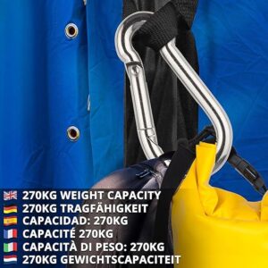 2Pcs - Uniqe Snap Spring M12 Hook Carabiner Clips - 13.8cm/5.43 inches - Multipurpose Durable Outdoor/Indoor Carabiners for Keychains, Camping, Fishing & Hiking Accessories-B0CNNG6629