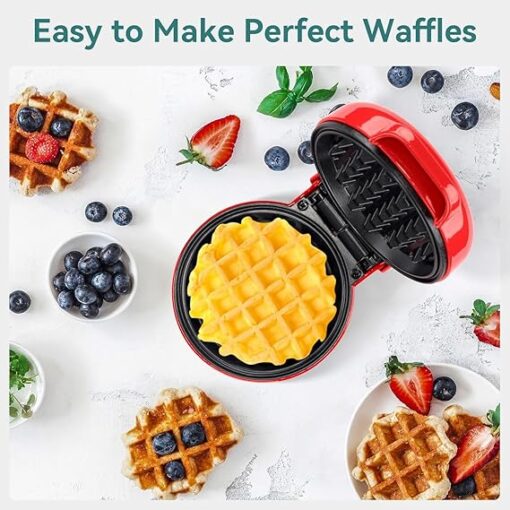 MySouq-Store Enjoy Delicious Mini Waffle maker with Jamakai 120mm Waffle Maker, 1000W JMK 2020, Black X Green-B0DPLG5RT1