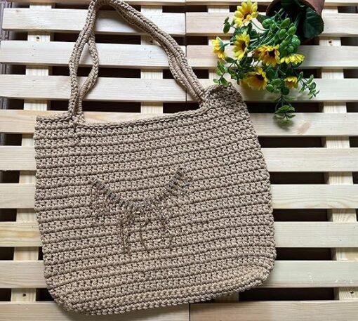 MySouq-Store Handmade Crochet Hand-Bag-B0D7WPYDY2