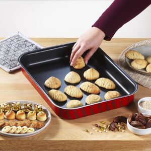 91qGKCInvrL._AC_SX679_ Tefal tempo flame rectangular oven tray, size 35 cm, red - 220085135-B0BW971R9C