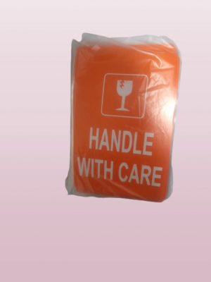 ملصق تحذير قابل للكسر، برتقالي، 100 ورقة لاصقة