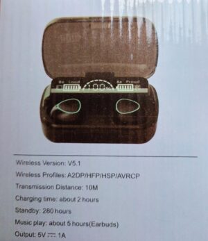 (M10) سماعات أذن بلوتوث 5.0 ستيريو صغيرة رياضية صوت جهير ميكروفون مدمج - B0DQ9ZSO86