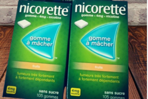 علبه لبان نيكوريت نكهة الفواكه يساعد على الاقلاع التدخين- علبه واحده