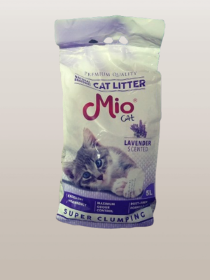 رمل قطط طبيعي مصنوع من البنتونيت برائحة اللافندر "Mio Cat"