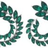 MySouq-Store 2Pcs/1Set [E2103] Rhinestone Statement Earrings Geometric Big Round Stud Earrings For Women Crystal Luxury Wedding Gift-B0CMNRHW8Q