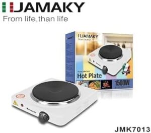 JAMAKY Electric Hot Plate, 1 Burner, 18Cm 1500 Watt, White, JMK7013 (25 * 21 * 6Cm)-B0DGNLQQLS