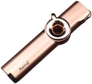 Windproof Torch Lighter Metal Jet Blue Flame Butane Gas Turbine Lighter 1300 C Portable Cigarette Lighter Man Woman Gadget(Gold)-B0BNLT4KQH