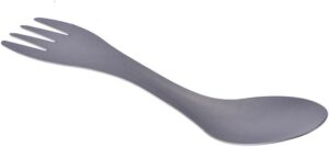 1Pcs Outdoor Mini Portable Spoon Fork Useful Titanium Camping Backpacking Cutlery Spork Fork Spoon Lightweight-B0DSCH6N7Y