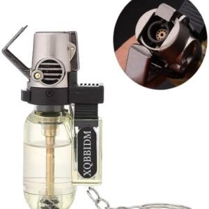 4106LaUISUL._AC_ 1pc Lighters, Jet Flame Torch Lighter with Keychain,Refillable Gas Butane Adjustable Flame Lighter, Cool Windproof Design Jet Torch Lighter for Candle,Grill,Outdoor,Indoor (Random)-B0DHX9D2ZP