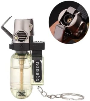 1pc Lighters, Jet Flame Torch Lighter with Keychain,Refillable Gas Butane Adjustable Flame Lighter, Cool Windproof Design Jet Torch Lighter for Candle,Grill,Outdoor,Indoor (Random)-B0DHX9D2ZP