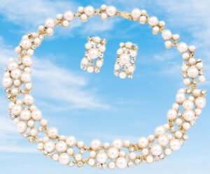 1 Set - Fashion Simple Rhinestone necklace earrings set Bridal Wedding Party Rhinestone Water Drop Pendant Necklace Drop Earrings Set (003)-B0CLJTFXVW