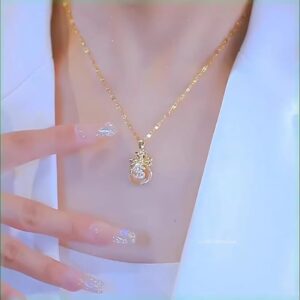 1Pcs Money Bag Pendant Necklaces for Women Stainless Steel Currency Symbol Gold Color Chain Collar Necklace New Trendy Jewelry Gifts-B0DSFSDF2H