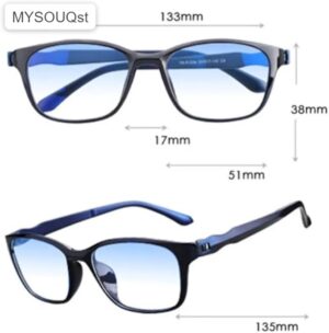 Reading Glasses Men Anti Blue Rays Presbyopia Eyeglasses Antifatigue Computer Eyewear with (BlackXRED)-B0DTZ86G5R