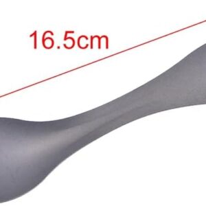 1Pcs Outdoor Mini Portable Spoon Fork Useful Titanium Camping Backpacking Cutlery Spork Fork Spoon Lightweight-B0DSCH6N7Y