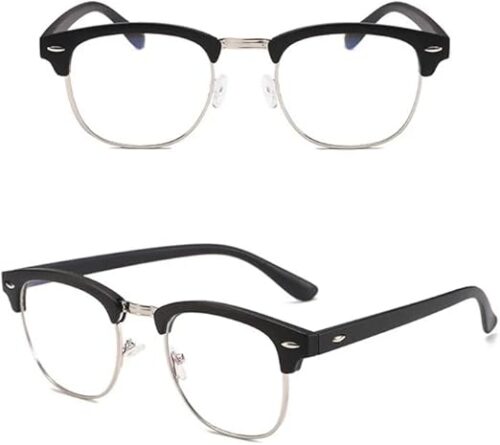 MySouq-Store Half Frame Myopia Glasses Computer Goggles Finished Business Nearsighted Eyeglasses Diopter - B0DSP7FS8P