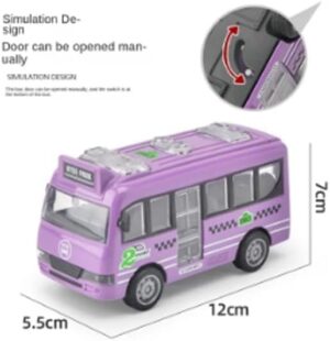 41Mtovl3mWL._AC_ 1Pcs 1:43 Bus Car - Can Open The Door Bus Gifts Inertial Fall-Resistant Car Model (Purple) 12 * 7 * 5.5 Cm-B0DFQ8Q4KP