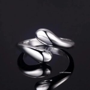 4pcs Classic Love Wedding Jewelry Set Women Water Drop Earrings Necklace Bracelet Ring for Personality Birthday Ladies Gift Set (All Size)-B0DSFH6W16