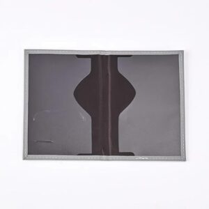 1Pcs Crown Print PU Passport Covers Passport Protector Passport Holder Flight Ticket Holder ID Credit Card Holder Travel Accessories (King, Gray)-B0DS6KGZSY