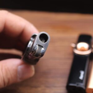 Windproof Torch Lighter Metal Jet Blue Flame Butane Gas Turbine Lighter 1300 C Portable Cigarette Lighter Man Woman Gadget(Gold)-B0BNLT4KQH