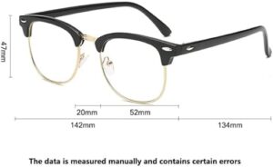 Half Frame Myopia Glasses Computer Goggles Finished Business Nearsighted Eyeglasses Diopter - B0DSP7FS8P