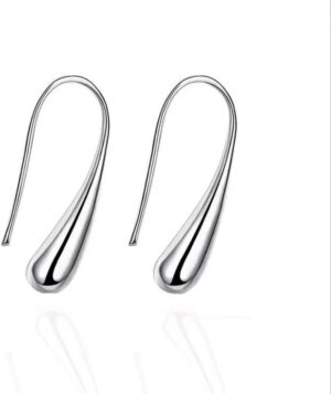 4pcs Classic Love Wedding Jewelry Set Women Water Drop Earrings Necklace Bracelet Ring for Personality Birthday Ladies Gift Set (All Size)-B0DSFH6W16