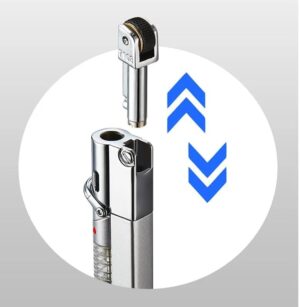 1Pcs Metal With Safety Lock Beam Cigar Grill Kitchen Direct Injection Windproof Exquisite lighter cigarette lighter accessories(COLOR MAY VARY)-B0CTYS2N37