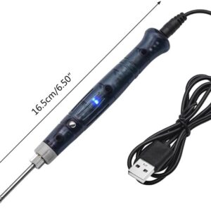 1pc - Soldering Iron 5V 8W USB Welding Wireless Charging Professional Repair Tool Durable Safe Portable Mini Electric Pen-B0DS6NQ7CN