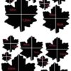 MySouq-Store 1Pcs only 20X15Cm Self-Adhesive Black Patches on Clothes Down Jackets Umbrella Hole Repair No Need Iron Washable Waterproof Clothing Patch Sticker- Select (BlackMapleLeaf)-B0DSLZLKWB