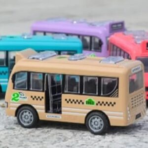 1Pcs 1:43 Bus Car - Can Open The Door Bus Gifts Inertial Fall-Resistant Car Model (Purple) 12 * 7 * 5.5 Cm-B0DFQ8Q4KP