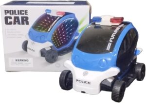 1Pcs Electric Car Transparent Gear Police Car With Light Music Kid Gifts Car Birthday Gifts for Boys and Girls B99 (Blue) 135G-B0DPNFWBG4