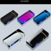 1Pcs Windproof Metal Flameless Electric Lighter Dual Arc Plasma USB Lighter LED Power Display Touch Induction Lighter (Random)-B0CD2Y7BL3