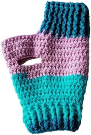 Dog and Cats HandMade Crochet Shirt Winter Pet Dog Clothes Crochet a winter jacket for Small pets as shown Select Size Carefully (SN19125-Neck 11~18Cm-Chest 22~31Cm)-B0DTTQ154P