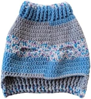 Dog and Cats HandMade Crochet Shirt Winter Pet Dog Clothes Crochet a winter jacket for pets as shown Select Size Carefully (WN8128-Neck19~27Cm-Chest30~46Cm)-B0DSLMVRMF