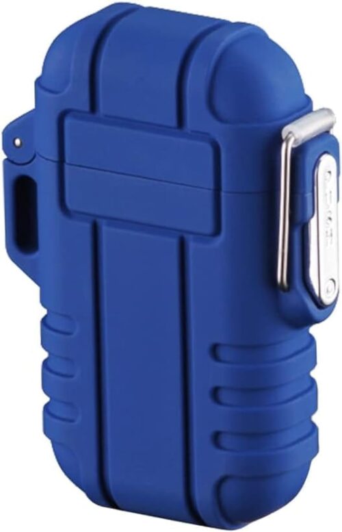 Outdoor Waterproof Lighter with Lanyard Portable Blue Flame Jet Lighter Butane Turbo Cigar Lighter Camping Wading Men's Gadgets (Random Colors)-B0CBZ3PP2T