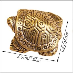 Small 2X2 CM Metal Turtle Ornaments Gifts 3D Figurine Mini Collect Home Office Room Desktop Decoration Sculpture,-B0DTFCZBJZ