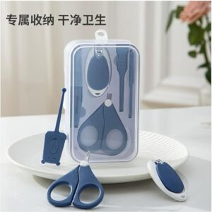 Children's nail clipper set, pacifier, nail polisher, booger clipper, baby scissors, baby ear scoop-B0DSV2W2WD