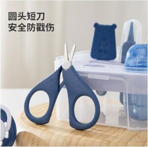 Children's nail clipper set, pacifier, nail polisher, booger clipper, baby scissors, baby ear scoop-B0DSV2W2WD