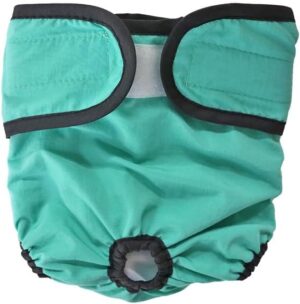 [1Pcs -M for Chest 33-50cm- Mixed Color] Dog Diapers Physiological Pant Puppy Women's Panties Shorts Underwear Washable Female Dog Diper Panties Pet Dog Cat Clothes (Green For Girls)-B0DV1XLX9B